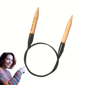 Aiguilles à tricoter circulaires en bois de haute qualité pour l'exportation. Raccords lisses, câble durable et qualité supérieure, approuvée par les acheteurs mondiaux - Product Image 1