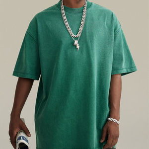 เสื้อยืดสตรีทแฟชั่นสำหรับผู้ชายทรงหลวมทรงหลวมคอกลมพิมพ์ลายแขนสั้นสำหรับ100% ผ้าฝ้ายไซส์ใหญ่ & สูง - Product Image 3