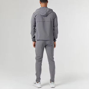 Logo Blank Jogger Hoodie Set Plain Nueva moda Parejas Ropa deportiva Chándal Hombres 2 piezas Conjunto de chándal personalizado - Product Image 3