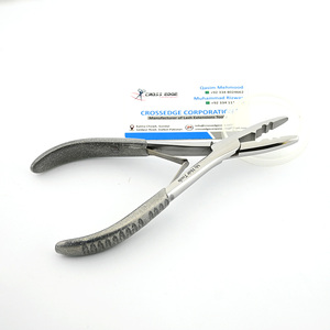 Stainless Steel Hair Extension Tool Nano Ring Two-hole Plier With Crimping Teeth Glitter <b>Rubber</b> Grip Remover Plier and Crimping - Product Image 2