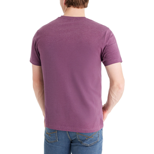 Fournisseur du Bangladesh de haute qualité Design personnalisé T-shirt décontracté de couleur unie pour hommes T-shirts à la mode col en V Slim Fit pour hommes - Product Image 2