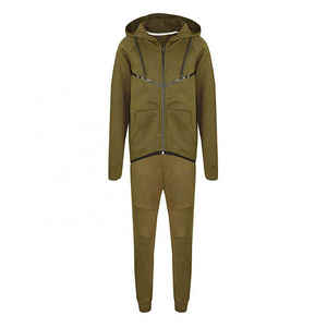 Conjunto Deportivo Informal de Talla Grande, Nueva Temporada de Invierno, Transpirable, Lavado Ácido, con Pedrería, 100% Algodón, Cintura Elástica, Liso, para Equipo - Product Image 4