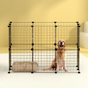 6 <strong>Large</strong> <strong>Dog</strong> Cage-Style <strong>Play</strong> <strong>Pen</strong> with Cozy Fleece Bed - Product Image 2