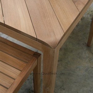 Xavi Confortável Estilo Moderno Outdoor Bistro Table Set Durable Teak Wood para o jantar para Apartamentos Villas Hotéis - Product Image 2