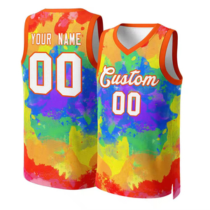 Maillot de basket personnalisé grande taille |   Léger et respirant, 100% polyester |   Impression par transfert thermique pour vêtements d'équipe, écoles, clubs | - Product Image 4