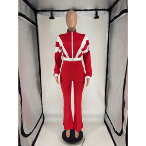 Nuevo estilo informal para mujer Otoño Invierno dos piezas de terciopelo conjunto de dos piezas bolsillo con cremallera manga larga traje de mujer ropa 2 piezas - Product Image 6