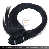Extensions de Cheveux Naturels Vierges Remy Indonésiens de Qualité Supérieure, Droits, Non Tressés, Double Trame, Ondulés, Vente en Gros