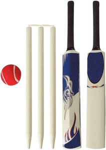 Junior Wooden <b>Cricket</b> Bat Gift <b>Set</b> Complete Starter Kit with Bat, Stumps, Ball, and Carrying Bag Perfect for Kids and Beginners - Product Image 3