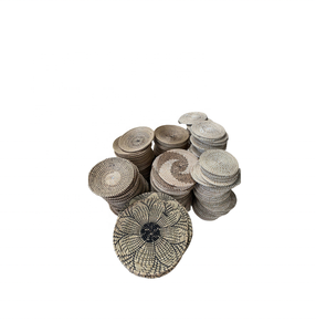 Décoration murale en jonc de mer 30cm-Art mural en jonc de mer écologique-Plaque murale en jonc de mer de couleur tissée à la main pour la décoration de la chambre - Product Image 5