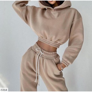 Conjunto de Sudadera y Pantalones Deportivos de Invierno con Logotipo Personalizado, de Gran Tamaño, 2 Piezas, 100% Algodón, Antiolor y Transpirable - Product Image 5