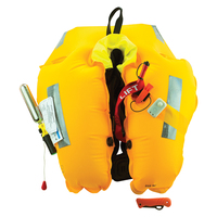 HURRICANE EVO 160N H Gilet de sauvetage gonflable avec harnais de sécurité intégré Capuche en tissu Couteau flottant à lumière d'urgence