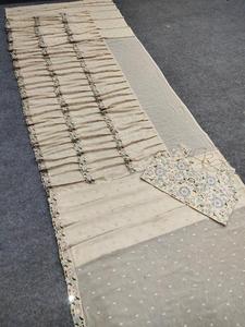 Calidad Premium Faux Georgette Pallu Moti encaje borde bordado trabajo volante y espejo Real trabajo a mano para ropa de fiesta de boda - Product Image 6