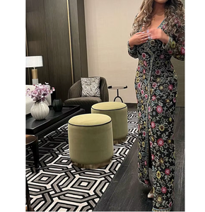 Robe Inspiration White Satin Caftan Elegant Long <b>Loose</b> Dress with Pattern for Women Comfortable Summer Beach Evening Party Wear - Product Image 2