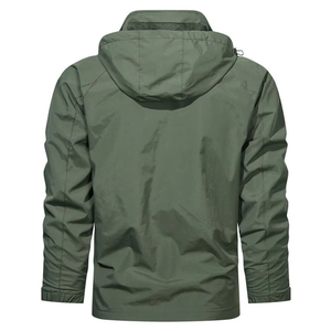 High Quality Custom Made Men's Canvas Softshell Silk <b>Screen</b> Printed Winter Jacket <b>Stand</b> Collar Front Logo 6XL OEM Service - Product Image 6