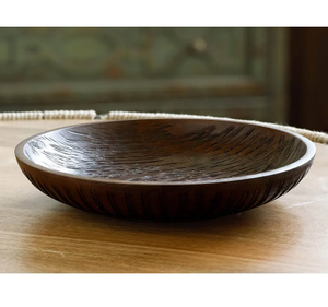 Bol à salade rond en bois Design poisson en laiton AK de couleur marron Bol moderne de grande capacité pour ustensiles de cuisine/vaisselle - Product Image 4