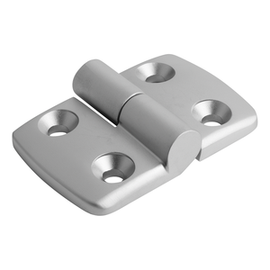 K0579 Lift Off Door <b>Hinge</b> Left 52x48 mm Powder Coated Aluminium Stainless Steel <b>Pin</b> Cabinet Hardware - Product Image 1