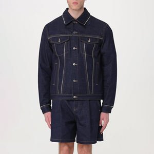 Nouveauté été, ensemble denim pour hommes, shorts de sport, ensembles col rond manches courtes et shorts, ensemble deux pièces imprimé - Product Image 1