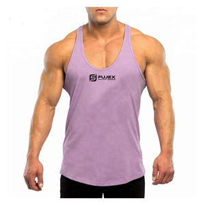Camiseta sin mangas para hombre, camiseta de fitness de algodón con logotipo personalizado para entrenamiento de gimnasia, chaleco de entrenamiento con bolsillo - Product Image 3