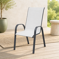Chaise de terrasse empilable en maille pour jardin et extérieur