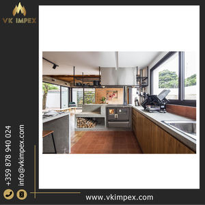 Cheminées modernes à combustible solide efficaces de 7,7 kW de Bulgarie 100 à 120 M3 Capacité de chauffage au bois pour usage intérieur - Product Image 3