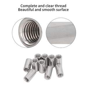 Tuerca de acoplamiento redonda completamente roscada niquelada Hembra de acero al carbono con acabado pulido galvanizado para aplicaciones mineras - Product Image 6