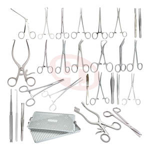 Kit complet de chirurgie générale avec porte-aiguille et pinces pour ensemble d'instruments chirurgicaux à usage médical - Product Image 1