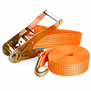Sangle d'arrimage à cliquet personnalisée de 50 mm avec doubles crochets en J, sangle en polyester haute ténacité, capacité de 5000 kg - Product Image 1