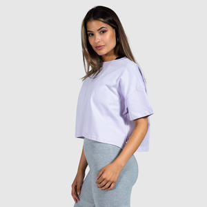 Vente en gros de t-shirts blancs décontractés à col en V profond pour femmes, t-shirts pour femmes de haute qualité 100% coton pour femmes - Product Image 2