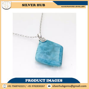 Nuevo Colgante de Plata de Ley 925 con Larimar Azul Natural, Colgante de Diseño Hecho a Mano en Venta al Mejor Precio, ODM OEM - Product Image 2