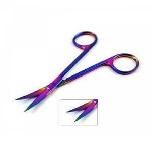 Vente chaude Acier Inoxydable Placage Mini Professionnel Sharp Tête Incurvée Beauté Ciseaux pour Soins Personnels - Product Image 1