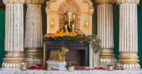 Statue en laiton de la Vache Nandi, représentant Shiva et Parvati sur un taureau, pour la décoration intérieure Vastu, artisanat PARIJAT, Art déco doré, 1,2 pouce