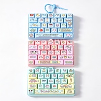 Creative ABS Silicone Keyboard Keychain Fidget Toy Cute Bag Charm Stress Relief Kids Festival Gift Custom Promotional Item