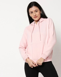 Sweats à capuche en toile pour femmes tendance, faits sur mesure, doublés, avec logo sur la capuche, respirants, anti-boulochage, pour une utilisation en extérieur, très bon marché - Product Image 3