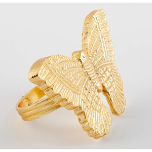 Argenterie en métal de qualité supérieure papillon ronds de serviette faits à la main pince à serviette ensemble de 4 porte-mouchoirs en vaisselle à bon prix - Product Image 4