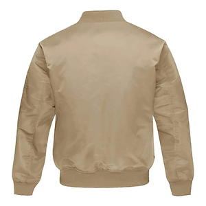 High Quality Premium Custom <b>Men's</b> Casual Bomber <b>Jackets</b> for Autumn/Winter Solid Color Canvas Reversible Embroidery Decoration - Product Image 2