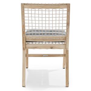 Teaka en teck massif de haute qualité avec rotin synthétique et coussin pour l'intérieur ou l'extérieur - Product Image 3