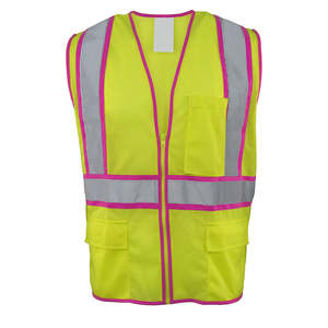 Vêtement de travail haute visibilité, veste de sécurité sans manches avec bande réfléchissante pour les travailleurs du bâtiment et les travailleurs en extérieur - Product Image 4