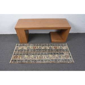 Alfombra de área grande turca Vintage clásica de 19x44 pies de gran tamaño Beige azul Material de lana de retazos con respaldo de látex para adolescentes - Product Image 3