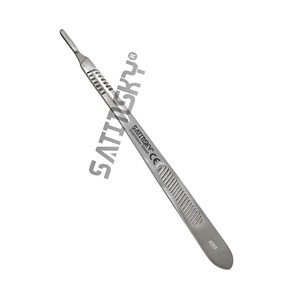 Manches de scalpel en acier inoxydable de qualité chirurgicale n° Manches de couteau 4L pour chirurgie profonde, lames à source d'alimentation manuelle, numéros. 20 Thru - Product Image 1