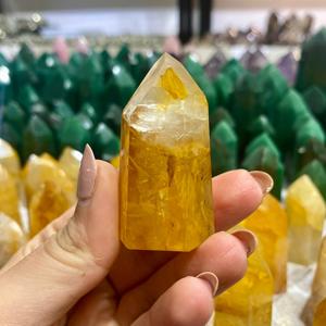 หอรักษาทองคำงานฝีมือหินควอตซ์กึ่งมีค่าทำจากอัญมณี - Product Image 1