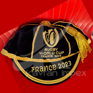 Logotipo personalizado Rugby Honor Cap Color rojo Rugby Cap con bordado de oro Gorra de rugby más vendida - Product Image 3
