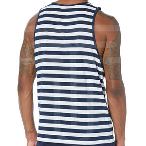 Débardeur en polyester/coton tricoté sans couture respirant pour homme Marque privée avec design de course musclée - Product Image 2