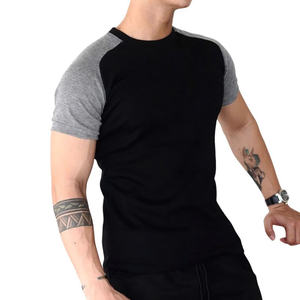 Camiseta Dragonex NH48 para Hombre, Ajustada, Estilo Urbano, con Canalé, Spandex/Algodón, Ecológica, con Contraste de Color Único, Transpirable y Antiarrugas - Product Image 1