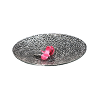 Vente chaude Double Tone Salade Fruits Chocolat Noix Servir En Aluminium Durable Cuisine Moderne Fête De Mariage Plat Décoratif Bol