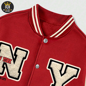 แจ็กเก็ตเลตเตอร์สีสำหรับฤดูหนาวแจ็กเก็ตฤดูหนาวมีตัวอักษรกระดุมด้านหน้าออกแบบให้มีน้ำหนักเบาตามต้องการ - Product Image 5