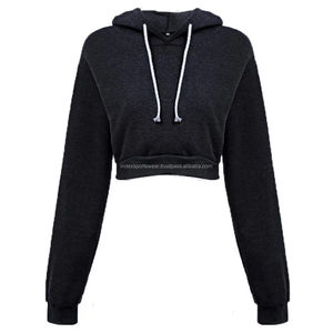 OEM Design Wholesale Custom Logo Female Cropped Hoodies Women Cotton <b>Crop</b> <b>Top</b> Hoodie <b>Top</b> Selling Plus Size - Product Image 2