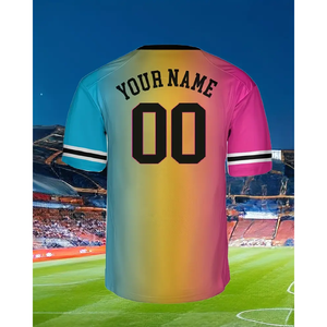 Camiseta de fútbol americano para adultos de alta calidad al por mayor camiseta de fútbol de corte automático multicolor - Product Image 3