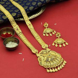 Wholesale Brass 14K 18K 24K Micro Gold Plated Long Forming Traditional Wedding <b>Fashion</b> <b>Necklaces</b> - Product Image 1