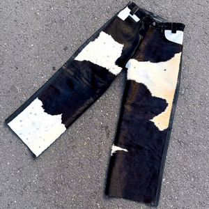 Veste unisexe réversible en fausse fourrure à imprimé vache, manches longues, fermeture éclair, col rabattable, vêtement d'extérieur décontracté d'hiver, coupe classique - Product Image 6