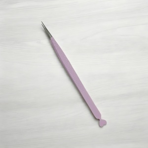 Pince à épiler droite pour extension de cils en acier inoxydable avec finition imprimée en diamant - Product Image 5